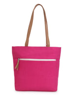 Anekaant Boho Natural & Multicolor Cotton Jute Boho Embellished Tote Bag