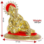 KridayKraft Metal Ganesha Statue Ganpati Bappa Murti for Puja Room & Home Office Decor Religious Idol Decorative Showpiece Sculpture Good Luck Figurine for Decoration & Pooja Gifting Purpose