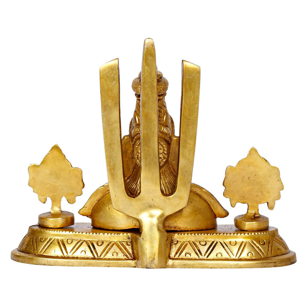 ARTVARKO Tirupati Balaji Venkateshwara Face Bust Brass Idol Vishnu Chakra Namah Shankh Statue Murti Lord Srinivasan 5.5 Inch