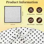 Scarf for Women Stylish, Square Silk Like Head Scarf for Women, Polka Dot Hair Band Retro, Elegant Silk Scarf Beautiful Bandanas, Versatile Silk Satin Hairing Scarf for Wrapping and Sleeping at Night