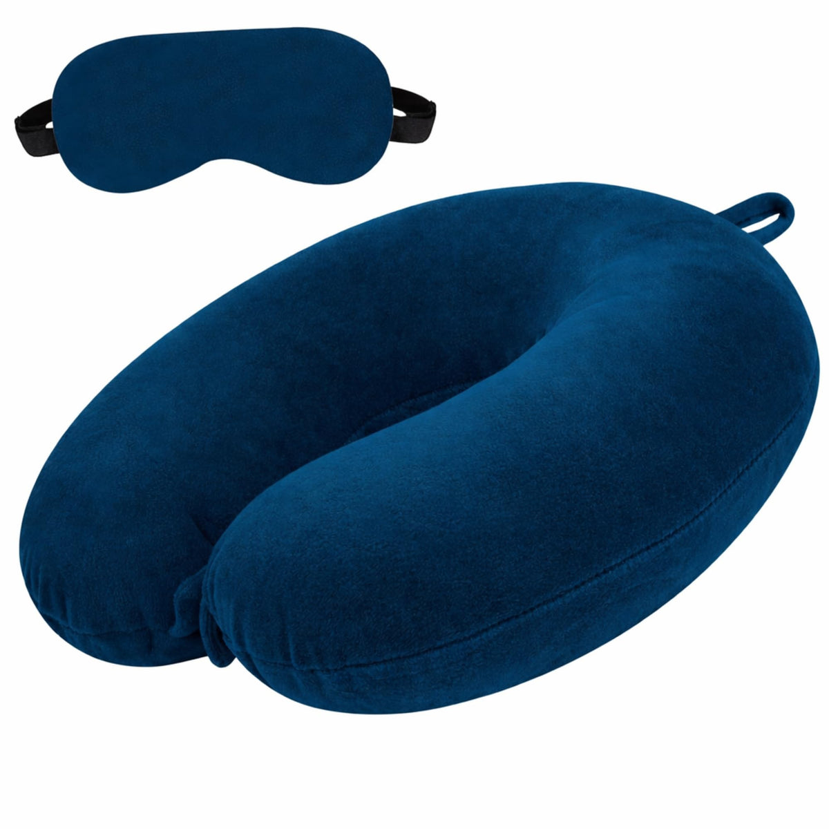 Billebon Gel Infused Memory Foam Neck Pillow, Travel Pillow with Adjustable Velcro Straps, for Travelling & Flight Travel, Ergonomic Support for Comfort