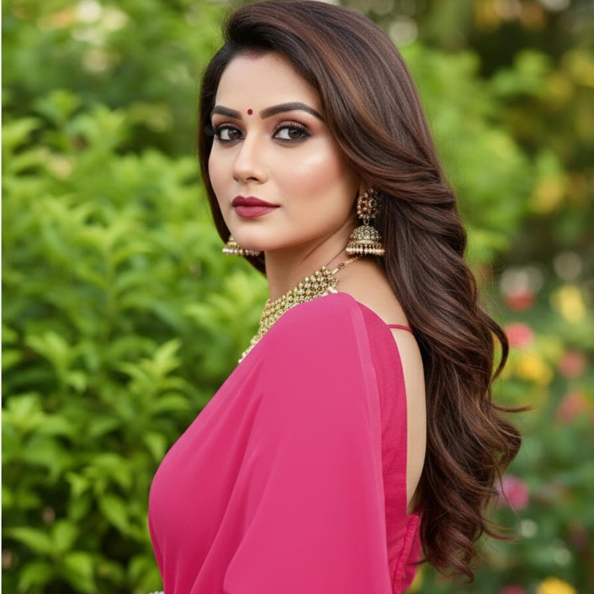 Pink Cotton Saree for Women | Soft Breathable Pure Cotton Saree with Blouse Piece | Lightweight Daily Wear, Office Wear & Casual Ethnic Saree | Summer Friendly Traditional Indian Saree (Pink Saree)
