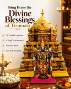 VENSUR Tirumala Garbha Golden Gopuram &Venkateswara Swamy MDF Standee Combo