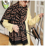 KeepCart Cashmere Warm Long Stoles Shawls Winter Scarf For Women Pashmina Scarf Wrap Shawl, Female, Multicolor