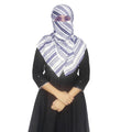 Switchon Rayon Anti Pollution Full face Scarf UV Sun Rays Protection Hijab scarf for women - Free Size (Blue and White)