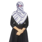 Switchon Rayon Anti Pollution Full face Scarf UV Sun Rays Protection Hijab scarf for women - Free Size (Blue and White)