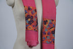 VIC Cashmere Fine Wool Shawl Stole for Women - Rose Red | Elegant Woven Floral Border | Soft Warm Premium Wrap | 70 x 200 cm | VIC-CFW-KB10