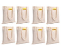 Tumery Cotton Canvas Tote Bag Women Shopping bag, Grocery, Sturdy Bag, Aesthetic Office Bag For Women Reusable 100% Eco-Friendly- Natural (Combo Of 8)