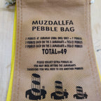 Generic Reusable Cotton Jute Kankari Bag (Pebble Bag) - Pack of 10 - Yellow - Zipper Closure - Lightweight - Small - Rectangular - Hajj/MUZDALFA/Hajji