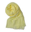 Iba & Isba Women's Plain Crinkled Scarves, Stoles, Hijab (76 x 36 inch) (Lemon2)