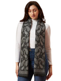 Ravaiyaa - Attitude is everything Women's Winter Warm Scarf Cashmere Reversible Wool Muffler Paisley Design (Grey Paisley)