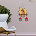 Artvibes Cute Pair of Birds Decorative MDF Wooden Wall Art for Home | Garden Balcony | Decoration Wall Hanging Items | Trendy Decor | Wall Poster | Paintings For Wall | Gift Items (WH_9114N)