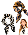 piercing 2PCS Satin Scarf, Silk Scarf for Women Stylish, Scarf for Women Stylish, Silk Scarf, Square Elegant Floral Print, Versatile Accessory for Neck, Hair, and Handbag