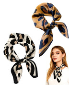 piercing 2PCS Satin Scarf, Silk Scarf for Women Stylish, Scarf for Women Stylish, Silk Scarf, Square Elegant Floral Print, Versatile Accessory for Neck, Hair, and Handbag