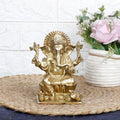 SVARUP Brass Ganesh Bhagwan Idol Ganesha Statue Ganpati Murti for Home Entrance Decor Diwali Gift Height 6.25 Inch