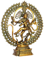 ARTVARKO Brass Metal Natraj Idol Murti Om Nataraja Idiol Large Shiva Natraj Statue Home D?cor Mandir Temple Vastu Showpiece Height 24 Inches