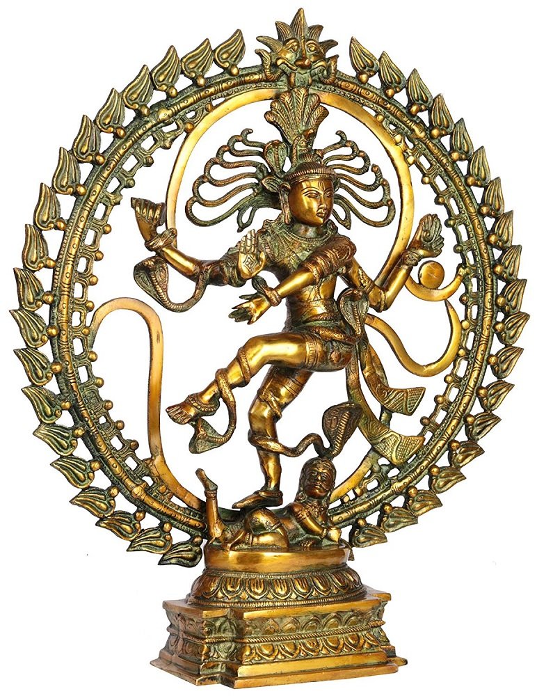 ARTVARKO Brass Metal Natraj Idol Murti Om Nataraja Idiol Large Shiva Natraj Statue Home D?cor Mandir Temple Vastu Showpiece Height 24 Inches