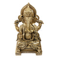 ARTVARKO Big Brass Ganesha Idol Ganesh Statue Murti for Pooja Home Décor Gifting Height 18 Inches.