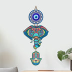 Artvibes Elephant Evil Eye Wall Hanging for Home Entrance | Lucky Elephant Nazar Battu MDF Wall Decor | Vastu Decorative Art for Living Room | Bedroom | Office | Main Door | Unique Gift (WH_8547N)