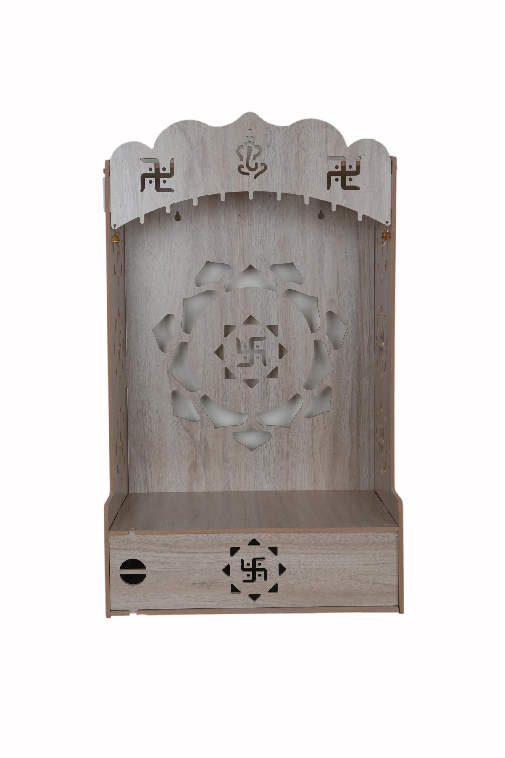 AR ART Divya Pooja mandir for Home Office Foldable Pooja Stand for god devghar for Home mandir for Home Wall Mounted (074)