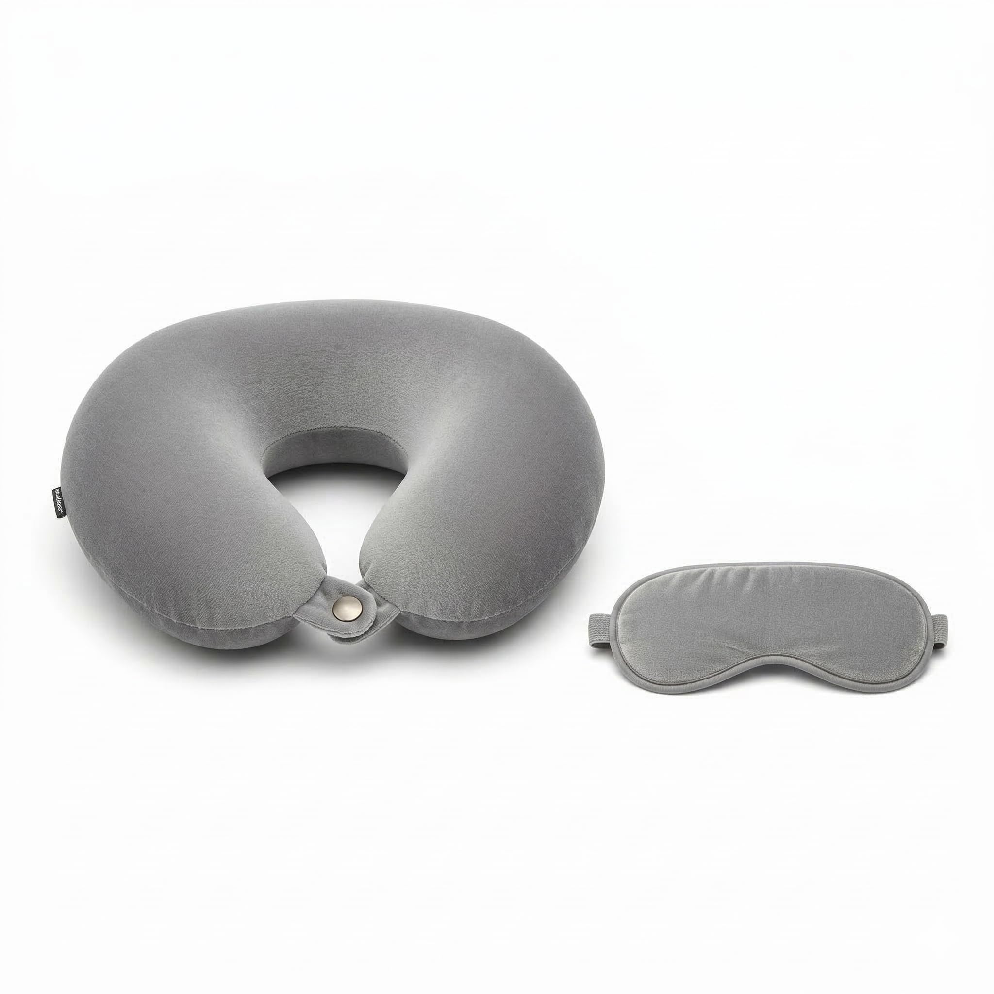 STYIDO Cotton 2 in 1 Foldable Neck Pillow with Eye Mask, Travel Pillow for Car, Train, Flights, Teddy Design, Multi Colour