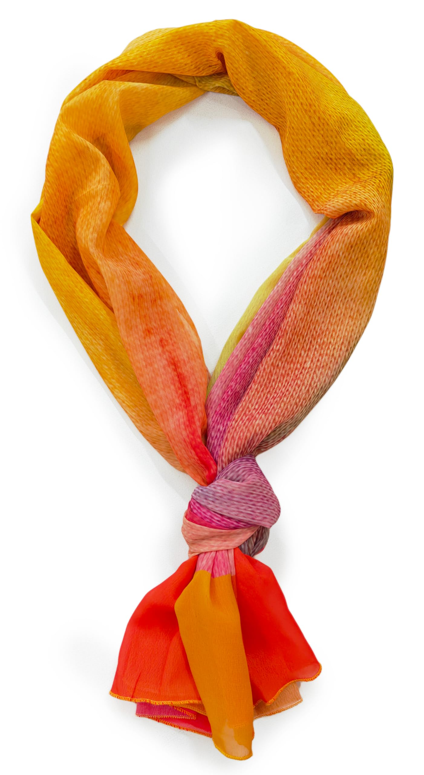 ONE ECHELON Georgette Women's Lightweight Long Scarf (Sunrise)