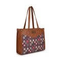 Stylique Women's Large Jute Tote Handbag with Zipper — Stylish Shoulder Bag for Office, Laptop, College & Shopping, Leather Handle Accent