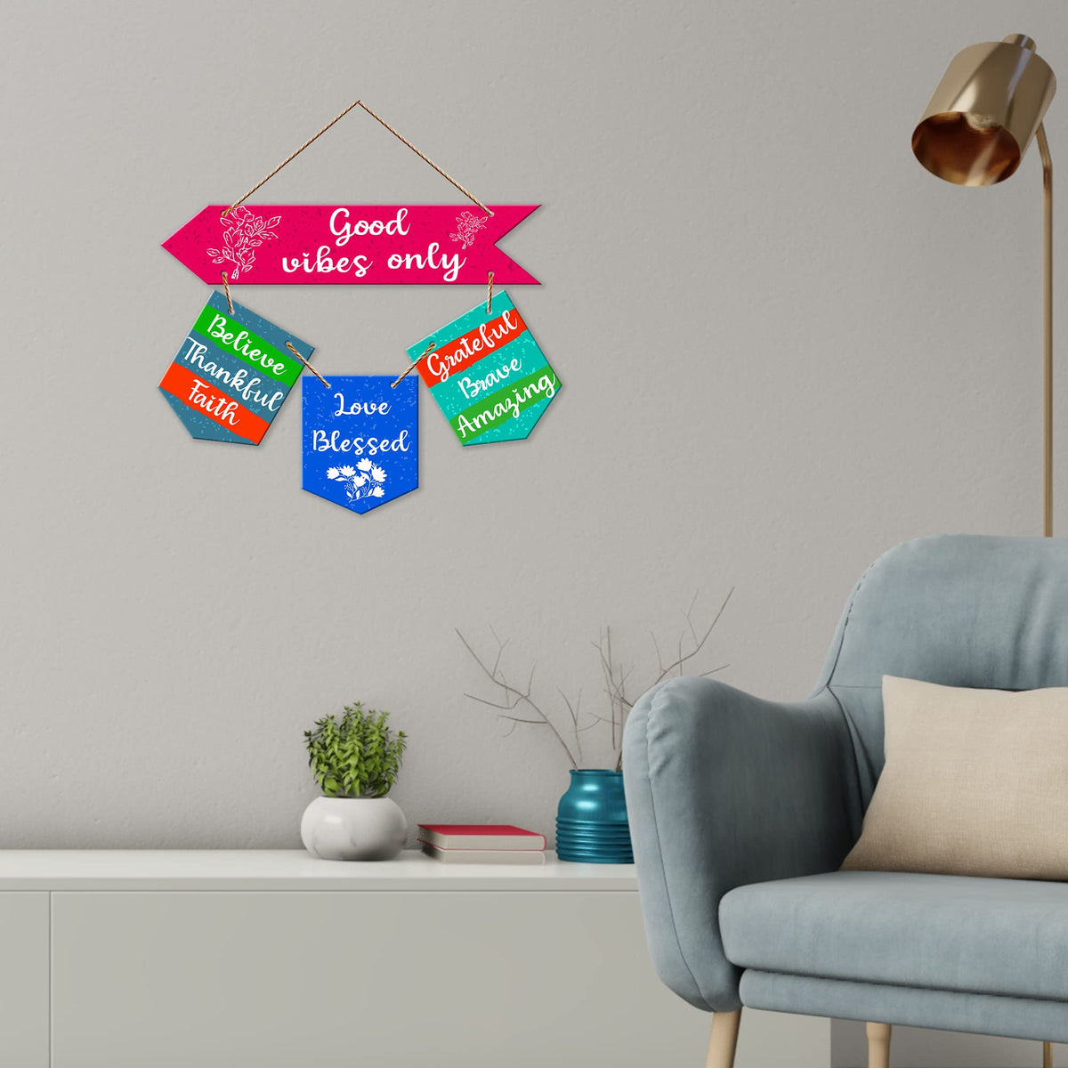 Artvibes Wall Hanging Home Decorative Wall Art for Living room | Bedroom | Gifts | Wall Hanger for Decoration | Modern Decor | Artwork | Wall Sculpture | Signs & PlaquesArt Print (WH_6406NR)