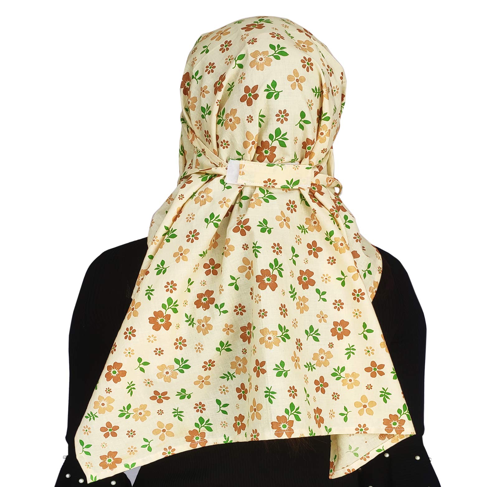 Switchon Export quality Cotton Innovative scarf with closer Hook and Loop Tape - Multi (Brown)