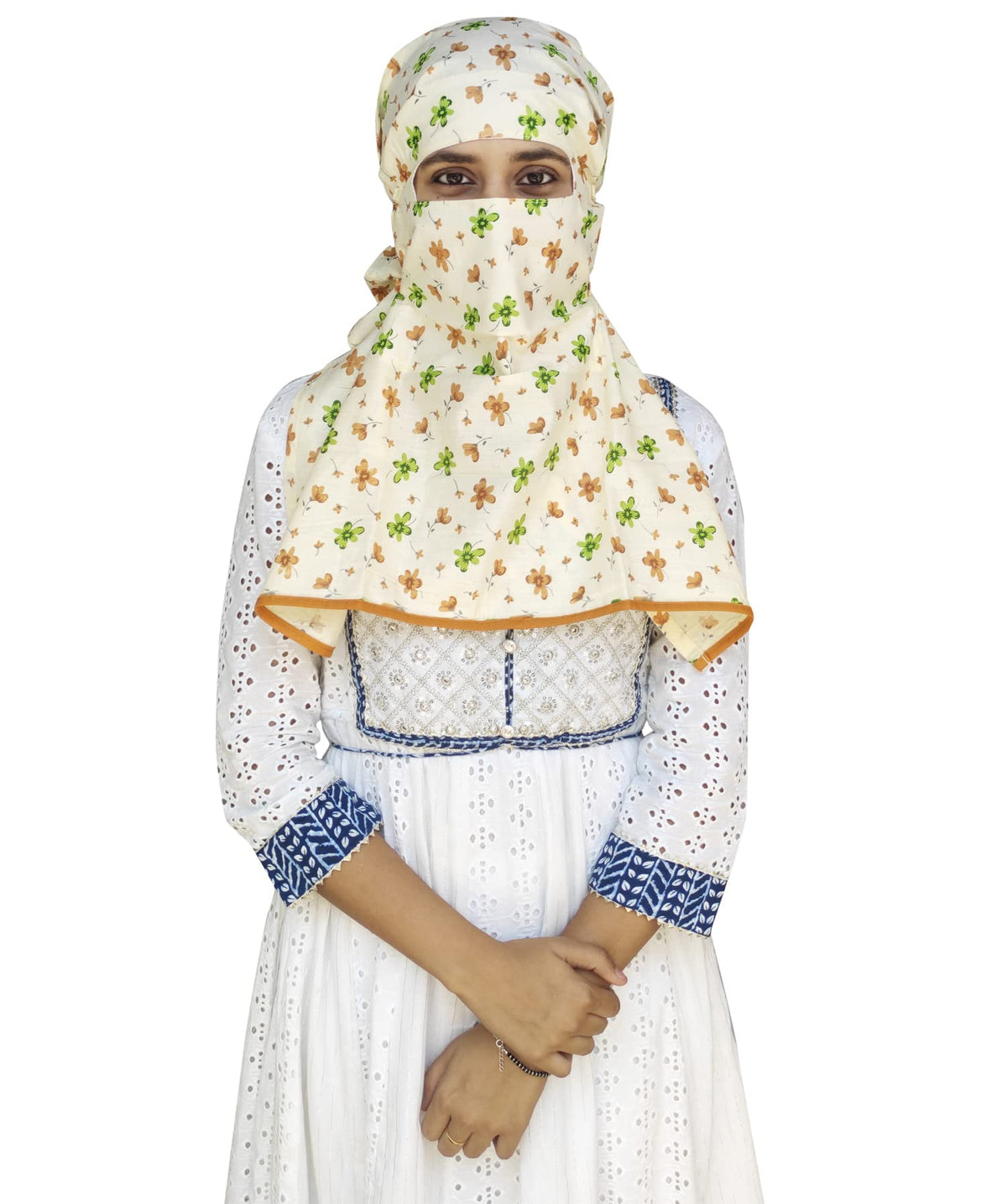 Switchon Export quality Cotton Innovative scarf with closer 4 inch velrco- Multi (Multicolor9)