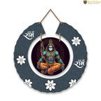 Artvibes Bajrangbali Round Shape MDF Wooden Wall Art for Home Decoration | Spiritual Decor Items | Wall Art Paintings | Wall Poster | Wall Accents| Stylish Modern Artwork | Gift Items (WH_9811N)