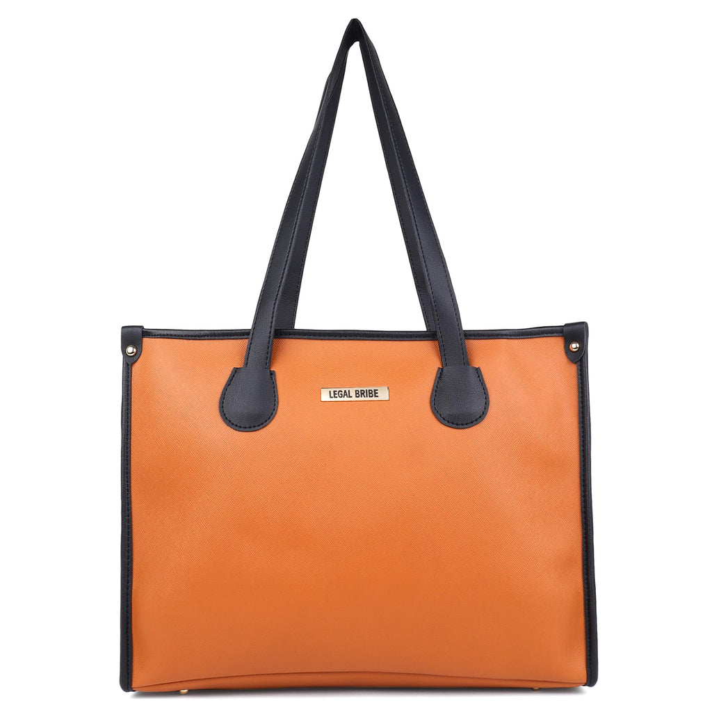 LEGAL BRIBE Textured Tote bag (Tan)