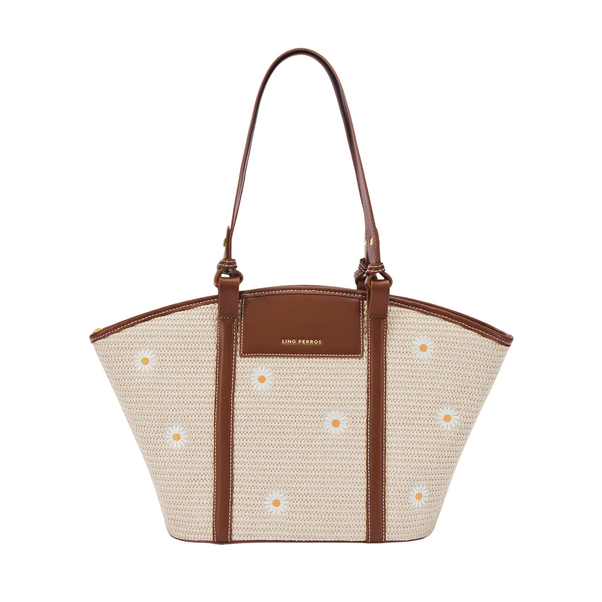 Lino Perros Monroe Daisy Bloom Off-White Tote Bag