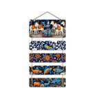 Artvibes Divine Lord Krishna Fishes Deers & Cows Folk Art Wooden Wall Hanger for Home | Spiritual Decor Items | Wall Illustrations | Artwork| Stylish Modern Decor Item | Gift Items (WH_6721N)