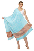 Pashtush Women's Soft Bamboo Scarf, Casual Shawls, Stoles, Wraps (size 70 x 200 cm) (Aqua) (Aqua Blue)