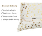 RD TREND Velvet Cushion Covers, 40 x 40 cm/16 x 16 inches, Pack of 5,250 TC, Side Zipper (Cream)
