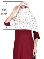 TESY QWEN Women's Scarf Cum Mask with Cap, Rayon Multi-Functional Neck Gaiter with UV Protection for Biking, Hiking and Travel (Flower)