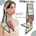 PALAY® Silk Neck Scarf for Women Stylish Satin Hair Wrap Handbag Decor