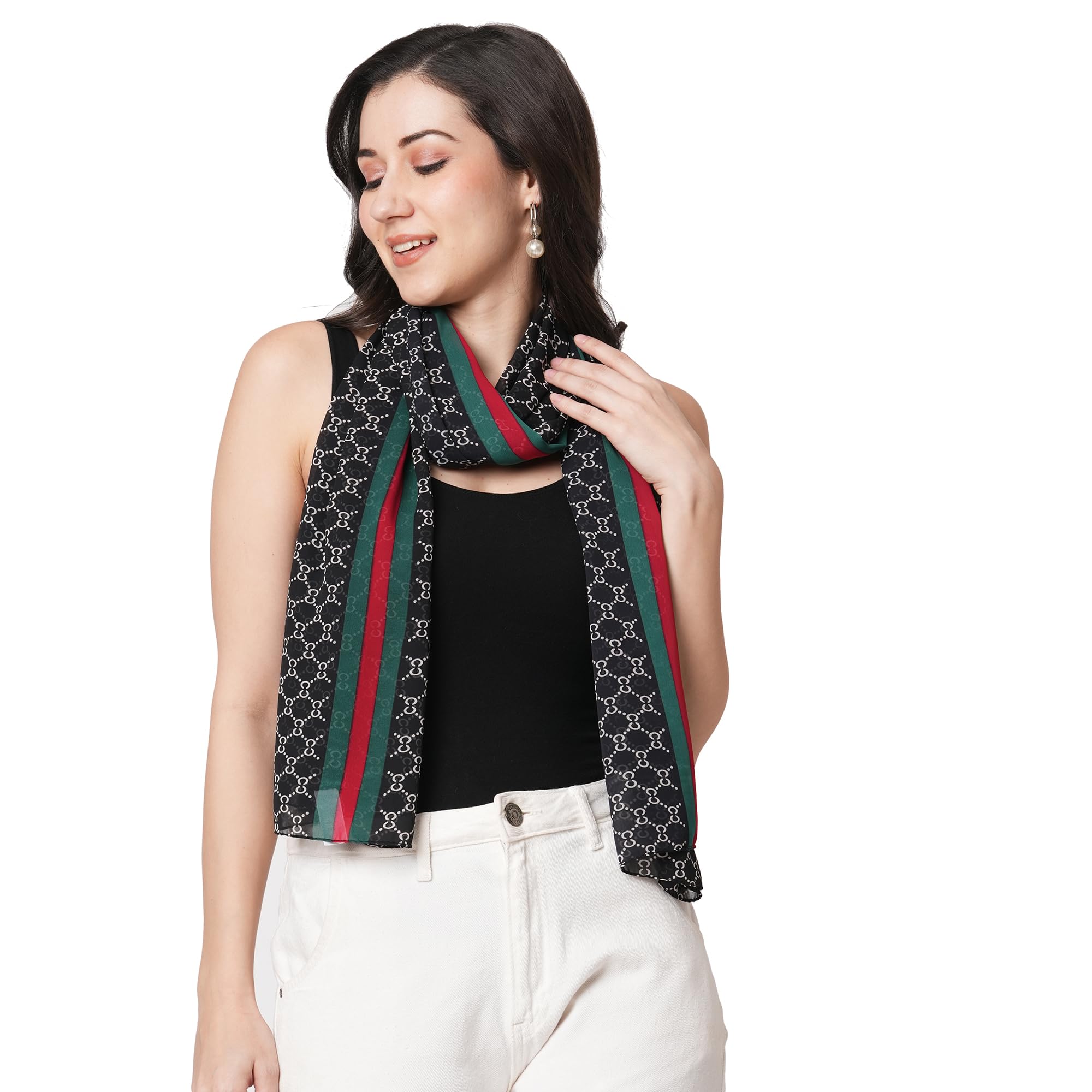 SAHIL SCARF Premium Multicolor Fancy Scarf Lightweight & Comfortable for All Seasons (180x55CM)