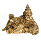 ARTVARKO™ Lord Kuber Maharaj Resting Brass Murti Statue for Treasure Wealth Tijori Locker Money Safe Kubera Idol for Vastu Dosh Nivaran Prosperity Home Décor 5.5 Inch