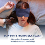 Kheoni Vetiver Eye Pillow Sleep Mask for Men & Women | Weighted Cotton Eye Mask with Adjustable Elastic Band | Natural Vetiver Aromatherapy Eye Pillow for Relaxation, Meditation, Yoga, Travel & Rest