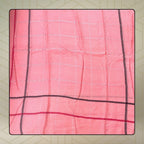FAHABO Scarf Woman Pleated Cotton with Striped Border and Tassels Scarves | Hijab Scarf | Headscarf | Neck Scarf | Stoles | Wraps (fluorescent Orange)