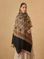 Pashmoda Women Ornate Harmony Fine Wool Nalki Embroidered Stole (Size : 28x80in, 71X203cm) EMST03