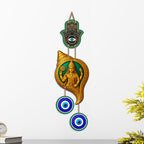 Artvibes Lord Vishnu Conch Evil Eye Wall Hanging Decor | Sacred Spiritual Protection Ornament for Home Entrance | Temple Room Accent | Nazar Battu Wall Art Gift (WH_85141N)
