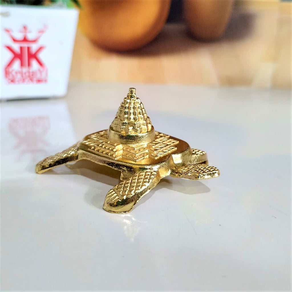 KridayKraft Meru Kachua (Turtle) for Vastu Feng Sui,Kachhua Yantra for Good Luck & Evil Eye Protection,Metal Tortoise Staute Animal Showpiece Figurine & Gifting Items...