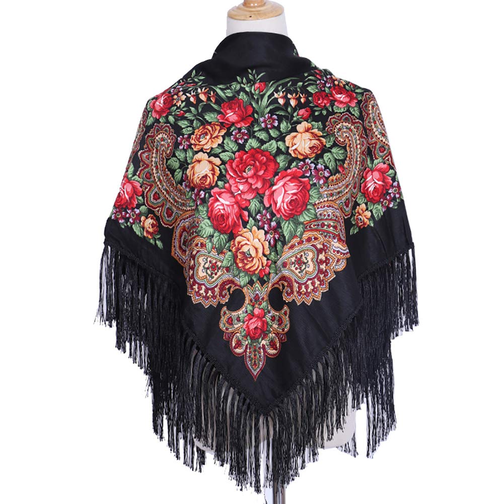 Ubervia Pashminas - Traditional Ukrainian Scarf and Wrap Tassel Shawl Fringes Neck Head Shawl