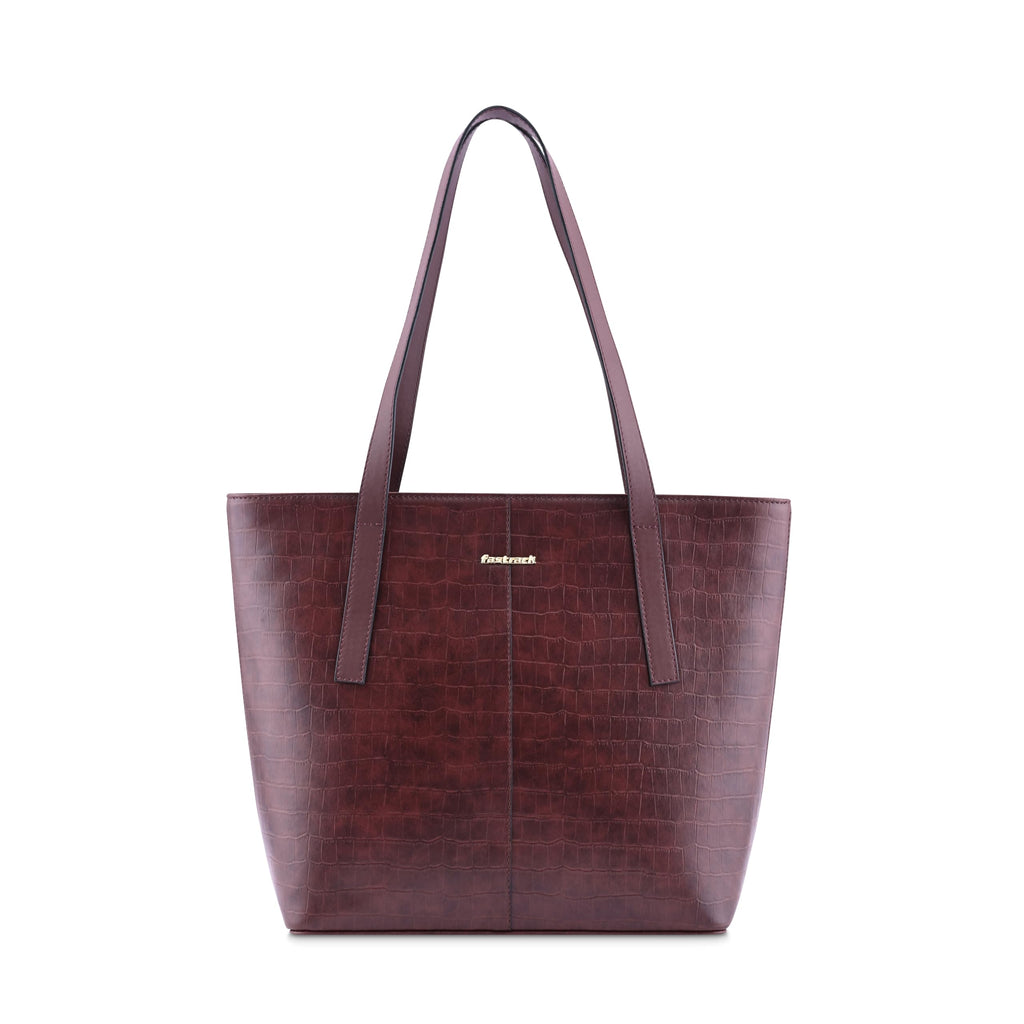 Fastrack Oversized Structured Laptop Tote Bag for Women, Girls and Ladies | Fits Upto 14 Laptop | Handbag for Casual Carry | Office and College Totes