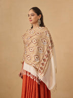 Pashmoda Women Ornate Harmony Fine Wool Nalki Embroidered Stole (Size : 28x80in, 71X203cm) EMST03