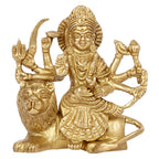 ARTVARKO Brass Durga Ma Murti Sherawali MATA Ambe Maa Idol Statue God Statue MATA Rani Puja Vastu Showpiece Pooja Gift
