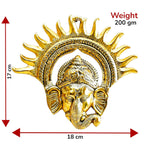 KridayKraft Metal Golden Ganesha Wall Hanging Sculpture Lord Ganesh Idol Ganpati Lucky Feng Shui Wall Decor Arts,Religious idol,Showpiece Figurines...